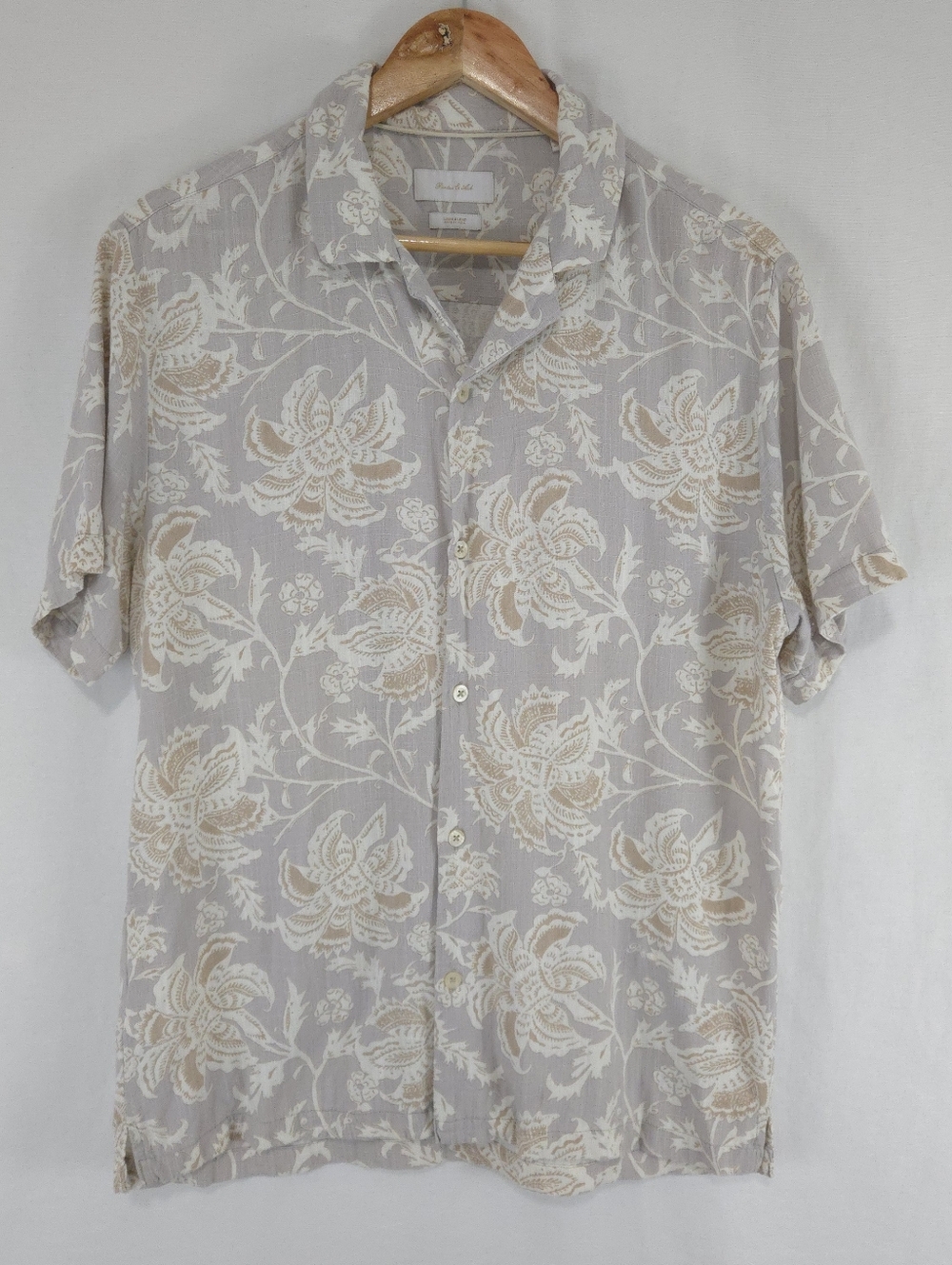 Porter & Ash Men's Linen Blend Floral Print Shirt